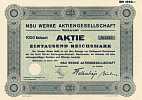 Historisches Wertpapier: NSU-Werke AG, 1000 RM, 1941