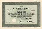 Historisches Wertpapier: Wanderer-Werke AG, 1000 RM, 1942